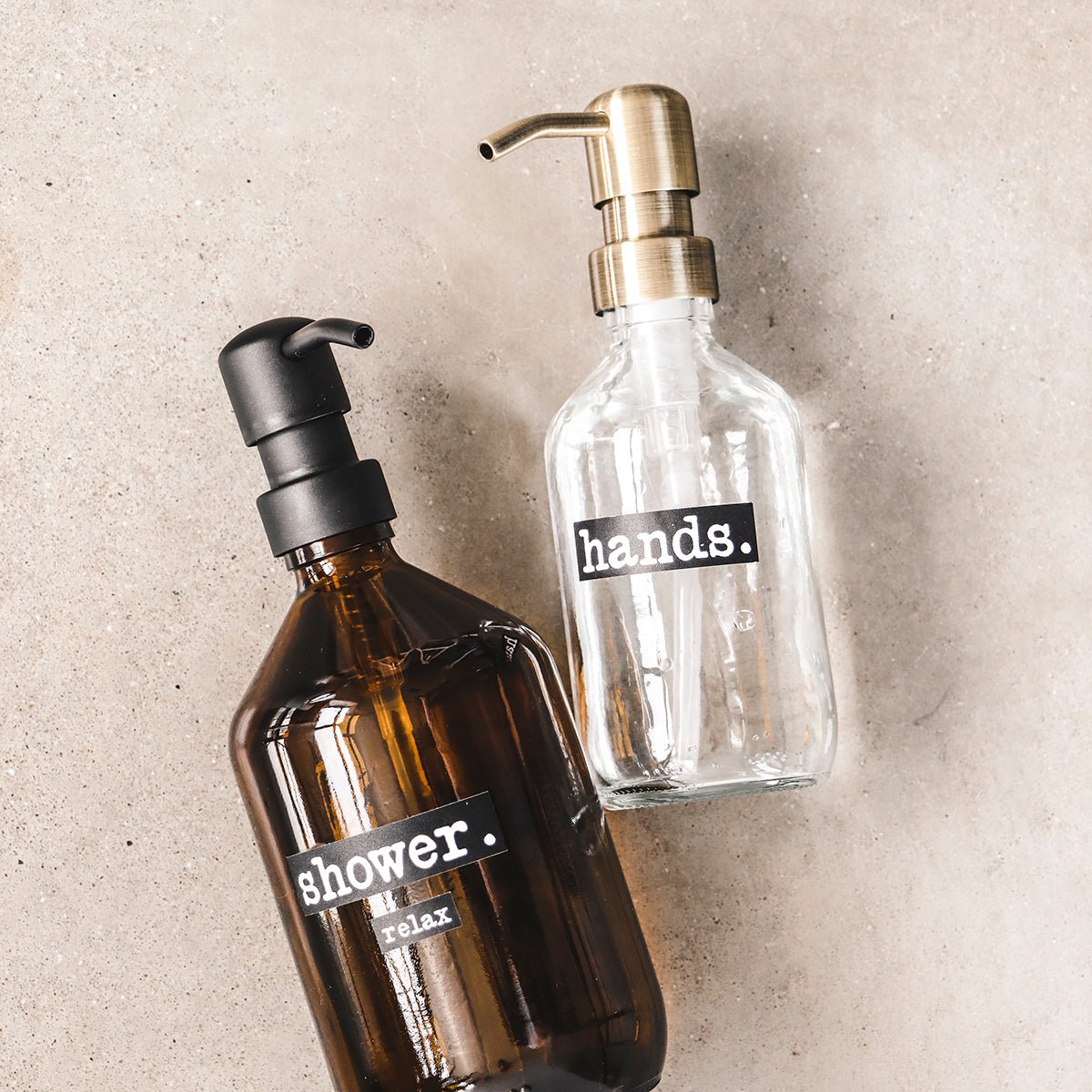 a good smile Seifenspender DIY Glas klar Edelstahlspender gold 250ml - Sir Henrys