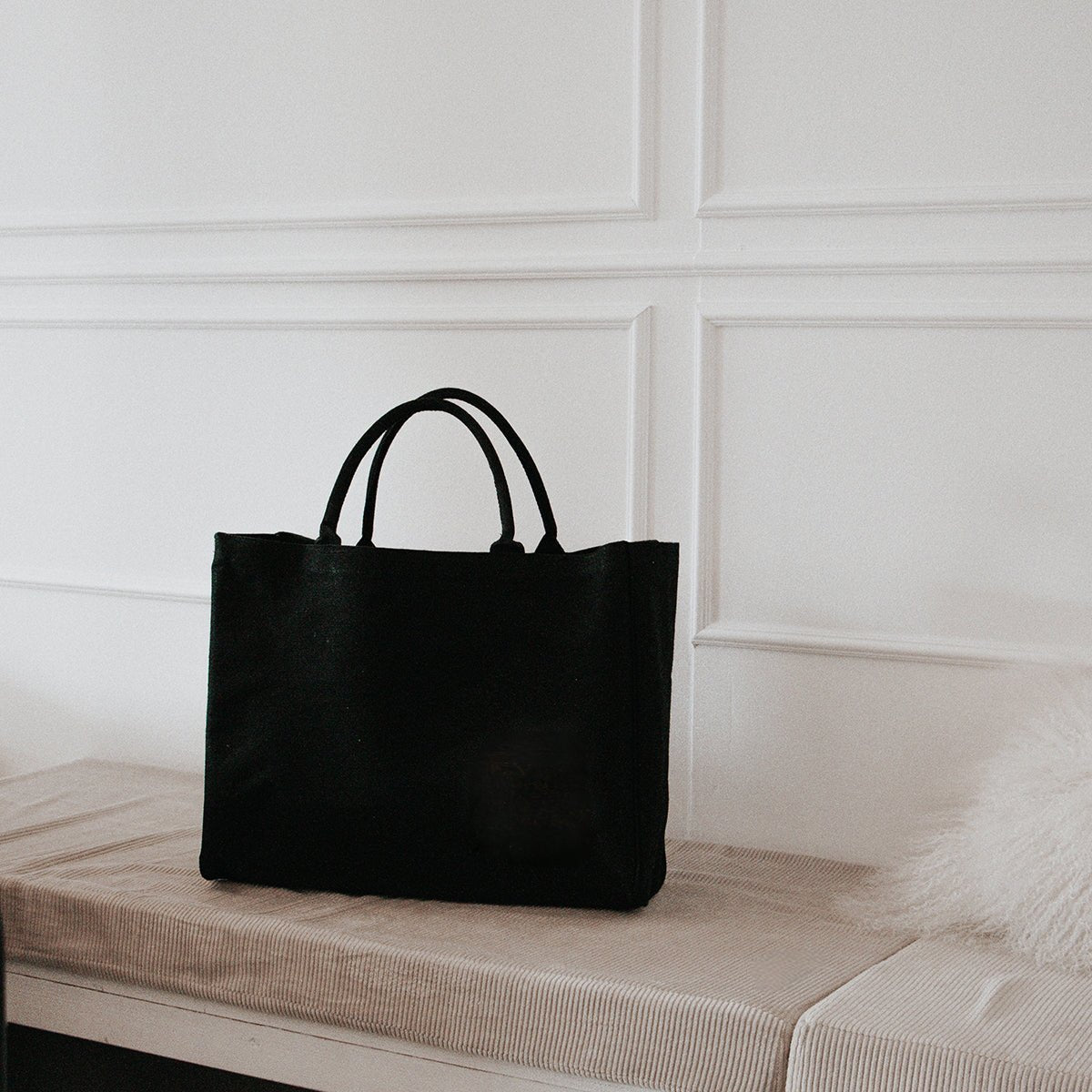 a good smile Shopping Bag Canvas Maxi uni schwarz - Sir Henrys