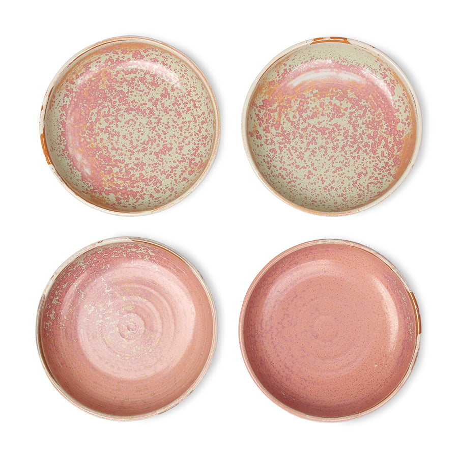 HKliving Teller tief M RUSTIC PINK Chef Ceramics rosa | Ø19,3x4,3cm