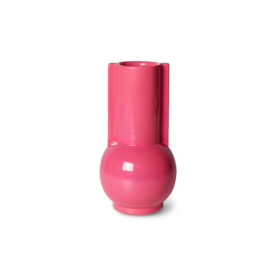HKliving Vase HOT PINK Keramik rosa | 10,5x20cm