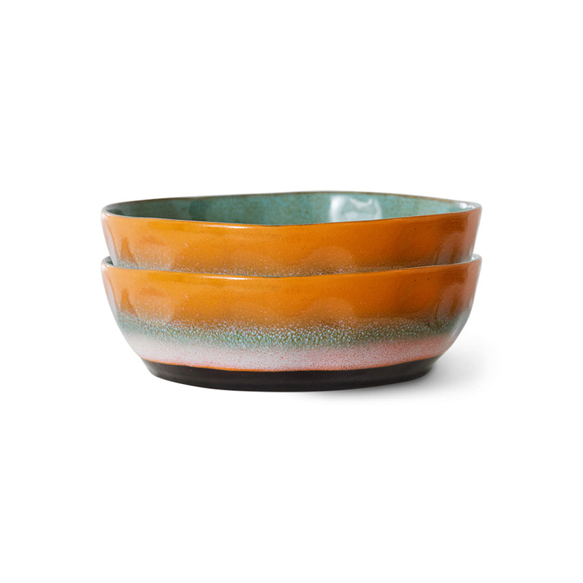 HKliving Pasta Bowl GOLDEN HOUR 70´s 2er Set