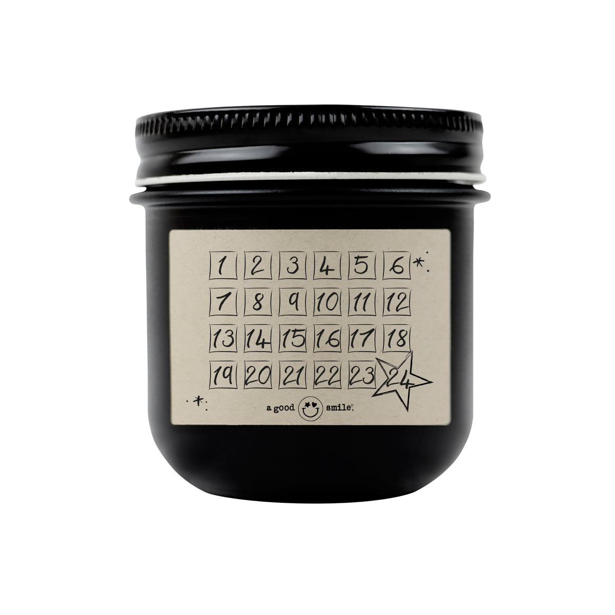 a good smile Kerze im Glas ADVENTSKALENDER | 7x8cm