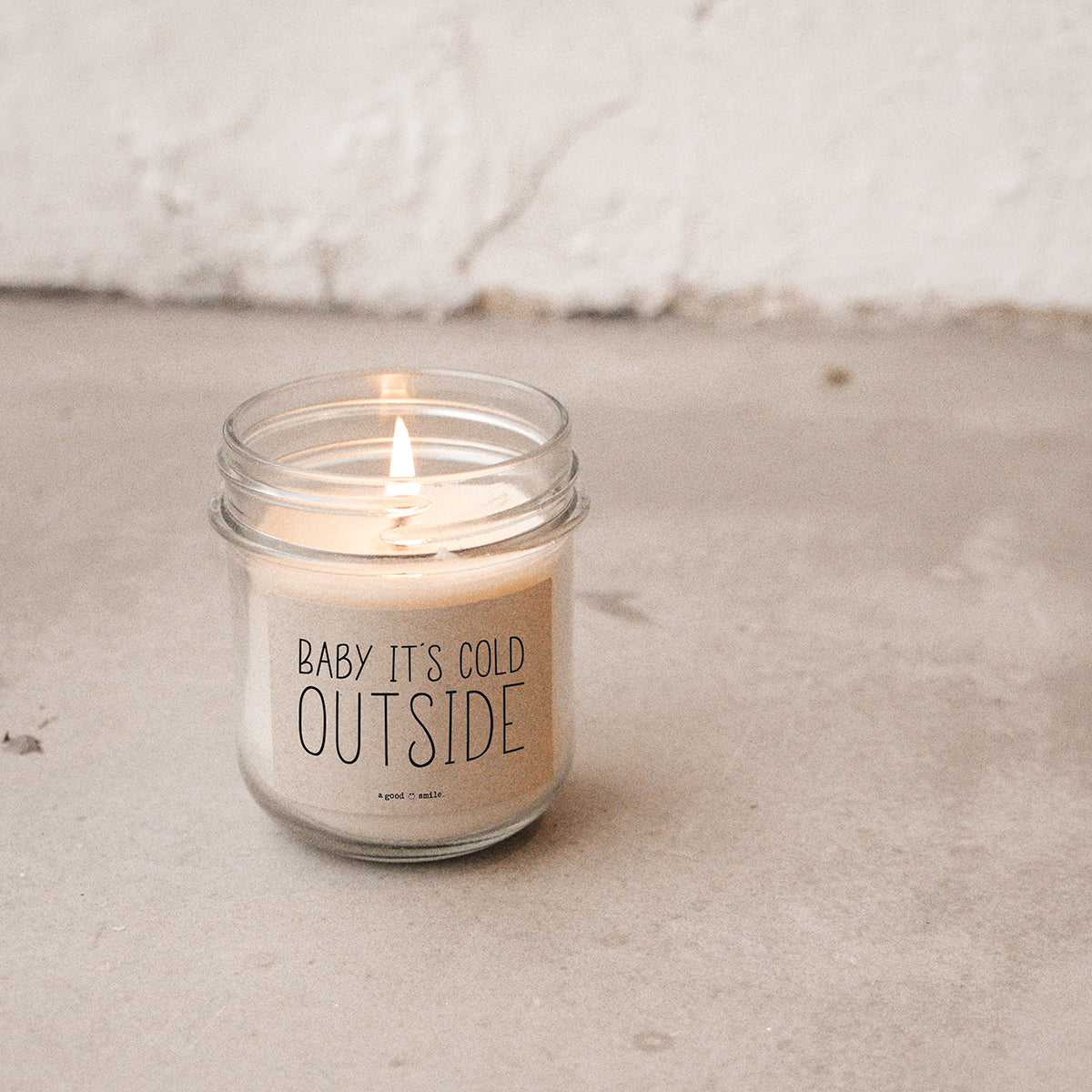 a good smile Kerze im Glas BABY IT´S COLD OUTSIDE | 7x8cm