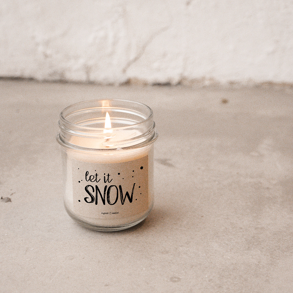a good smile Kerze im Glas LET IT SNOW | 7x8cm
