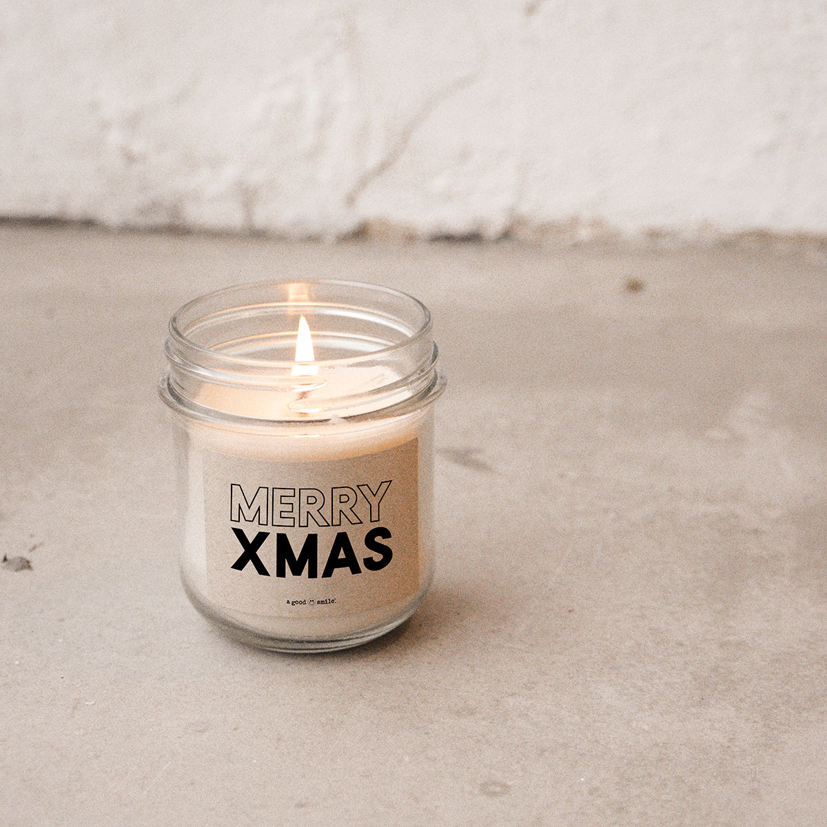 a good smile Kerze im Glas MERRY XMAS | 7x8cm