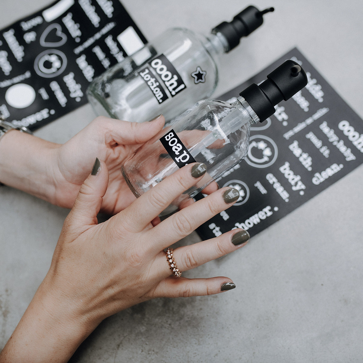 a good smile Seifenspender DIY Glas klar Edelstahlspender weiß 500ml