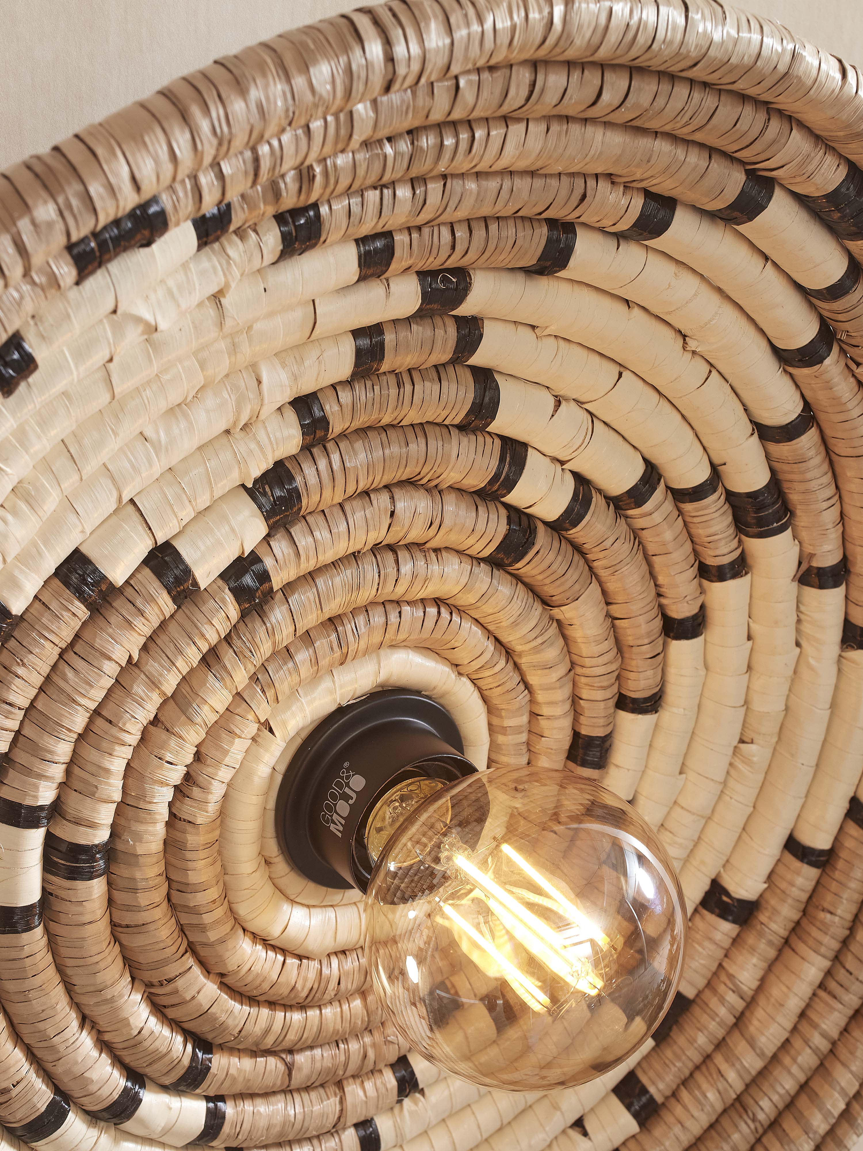 Good&Mojo Deckenlampe ANDROS natur weiß | 45x45x6cm