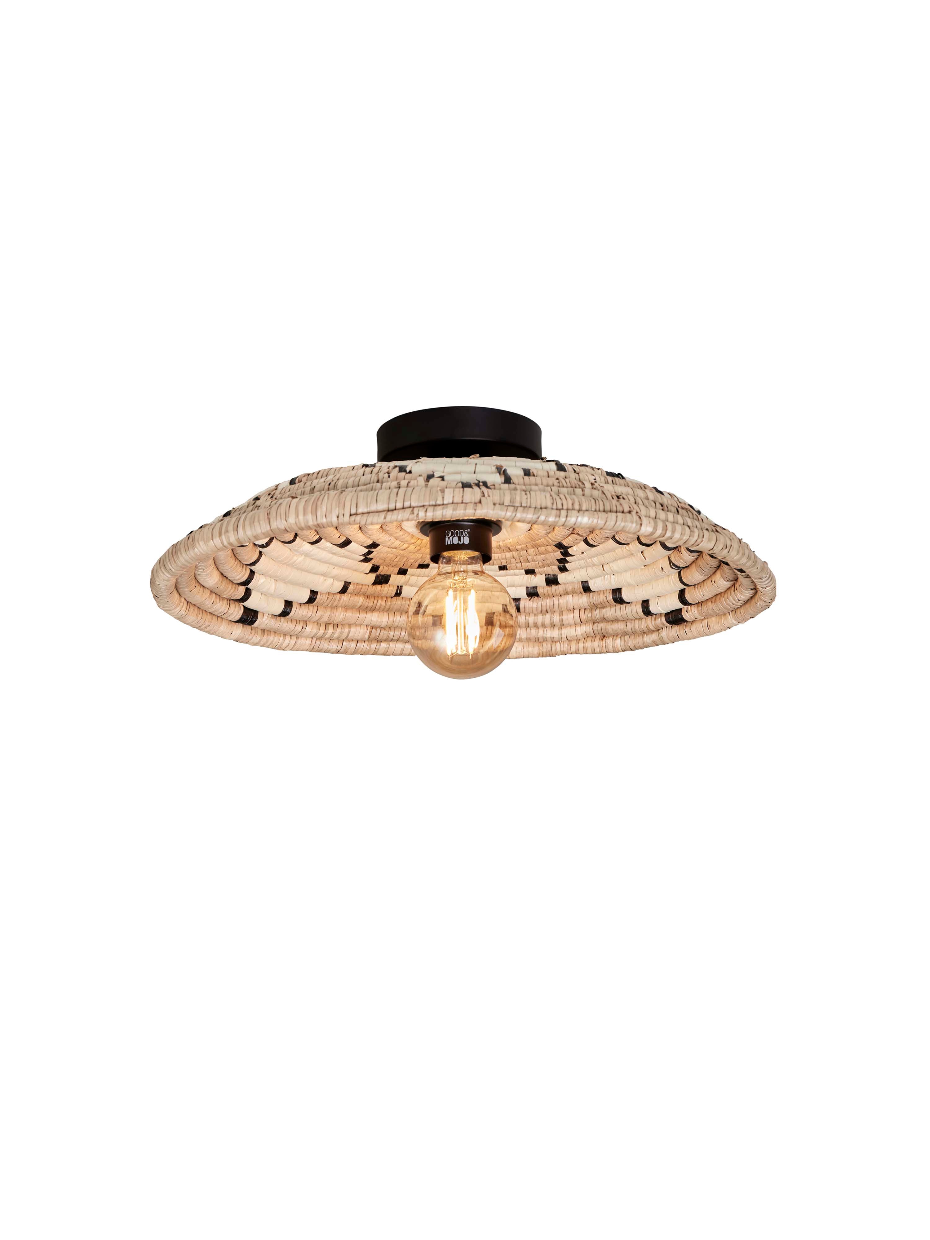 Good&Mojo Deckenlampe ANDROS natur weiß | 45x45x6cm