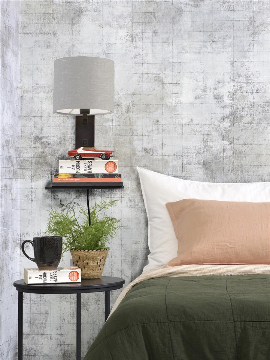 Good&Mojo Wandleuchte ANDES grau | 19x24x36cm
