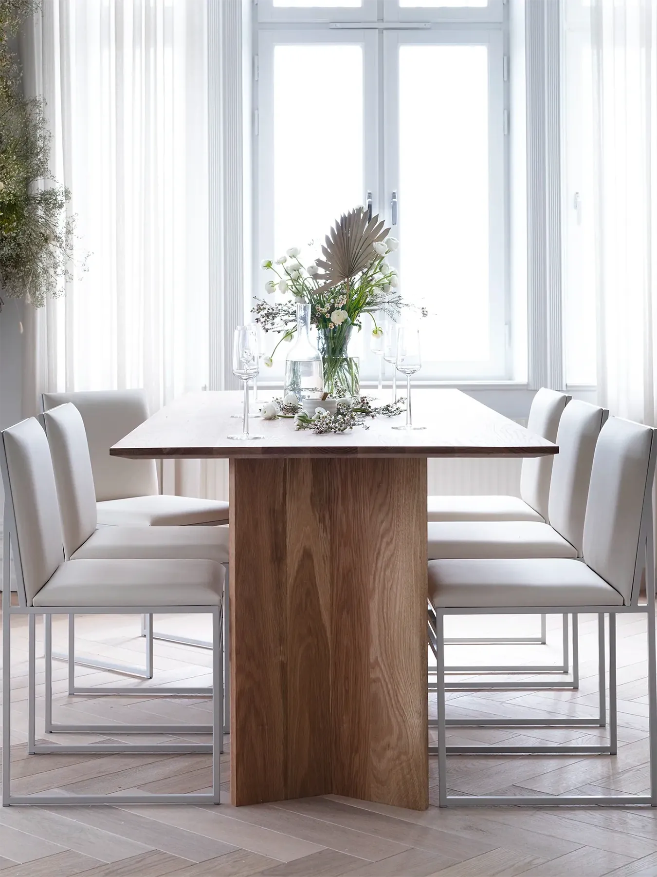 by Crea® Esstisch ANN Eiche Natur Massivholz