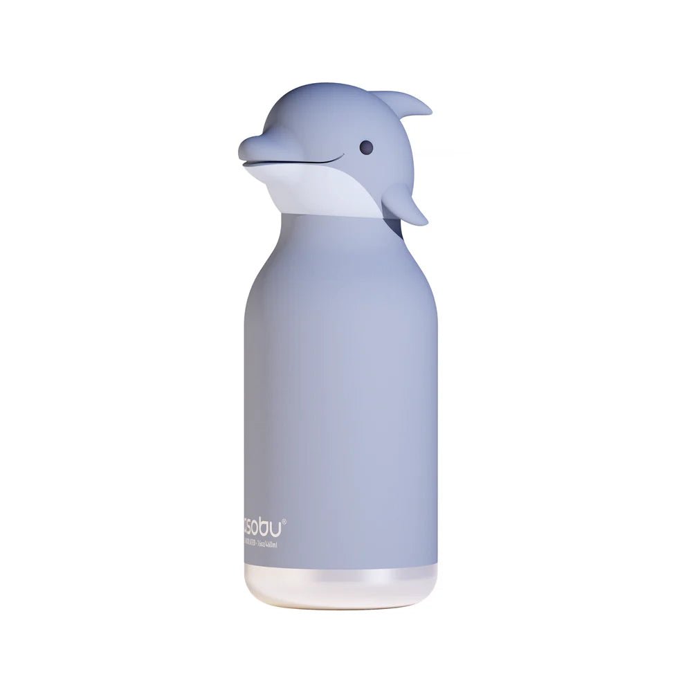 Asobu® Kindertrinkflasche BESTIE mit Strohhalm 460ml - DELFIN - Sir Henrys