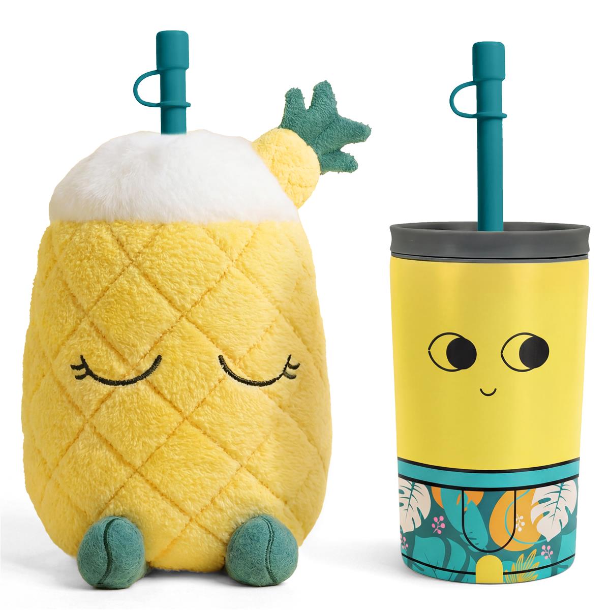 Asobu® Kindertrinkflasche PIP THE PINEAPPLE FUZZIE 360ml - Sir Henrys