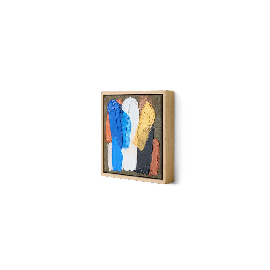 HKliving Bild MOONLIGHT STROKES bunt | 18x3,5x20cm