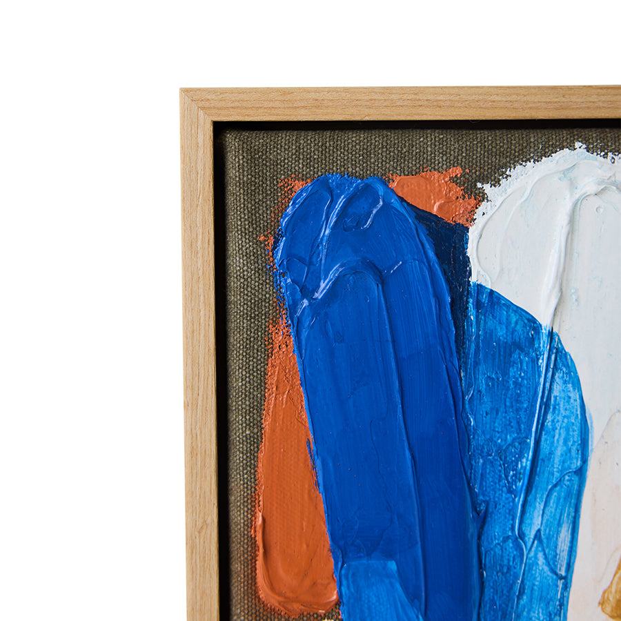 HKliving Bild MOONLIGHT STROKES bunt | 18x3,5x20cm