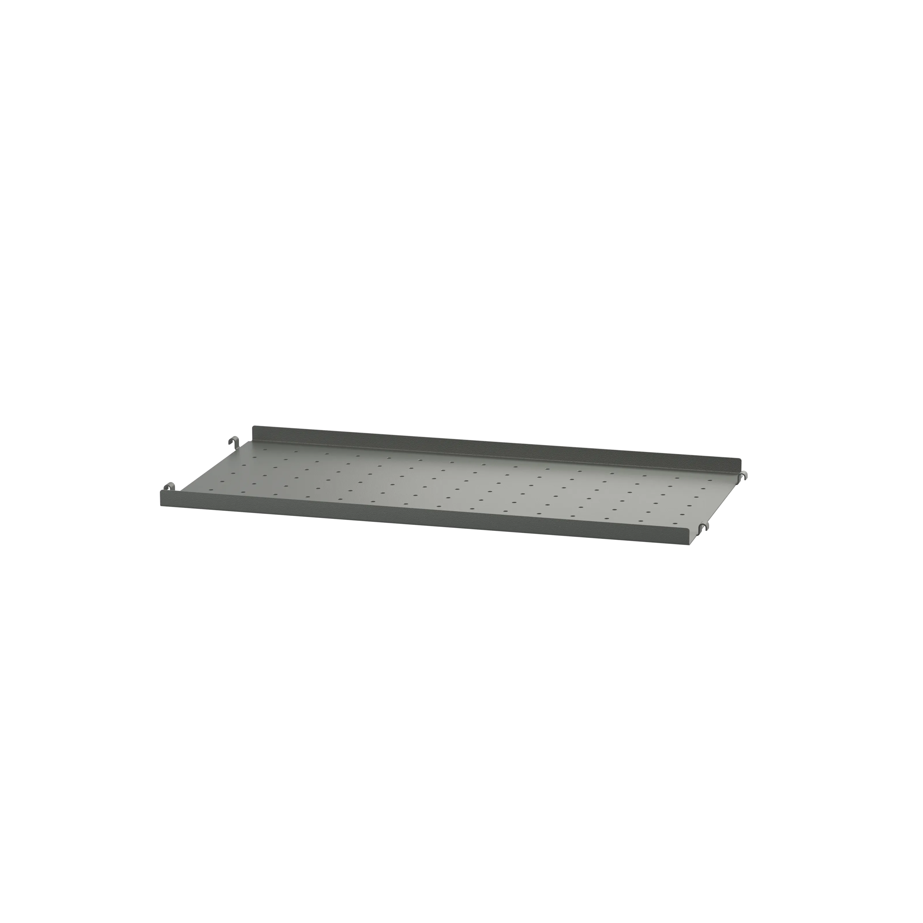 String Furniture Regalboden aus Metall niedrige Kante B58 x T20, Dunkelgrau
