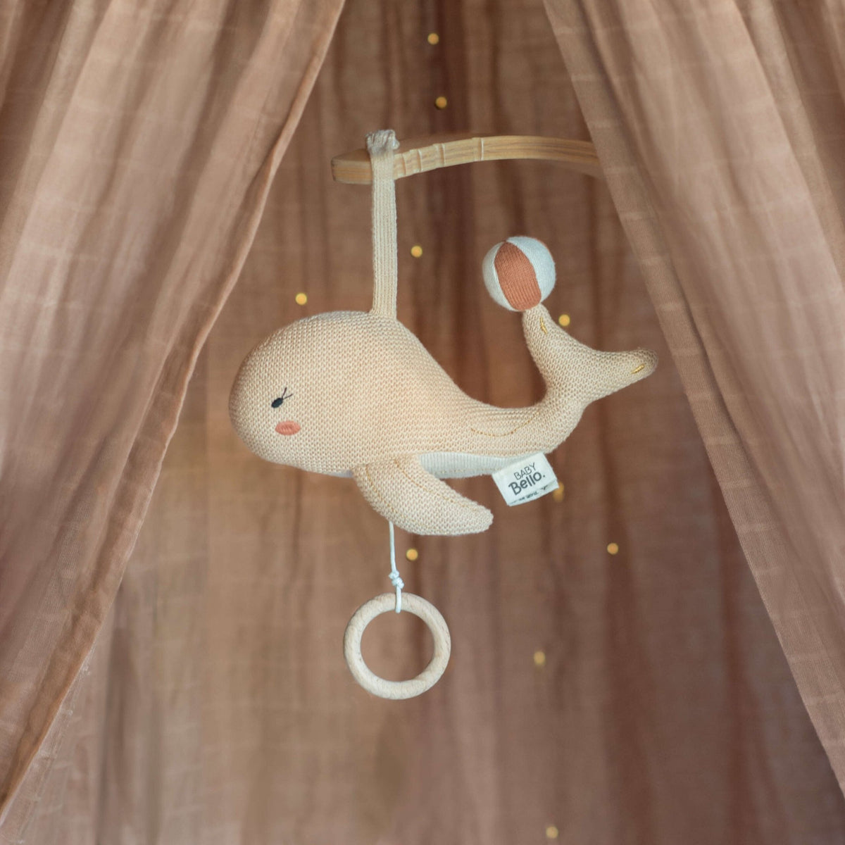Baby Bello Spieluhr WALLY THE WHALE beige | 6x25x28cm - Sir Henrys