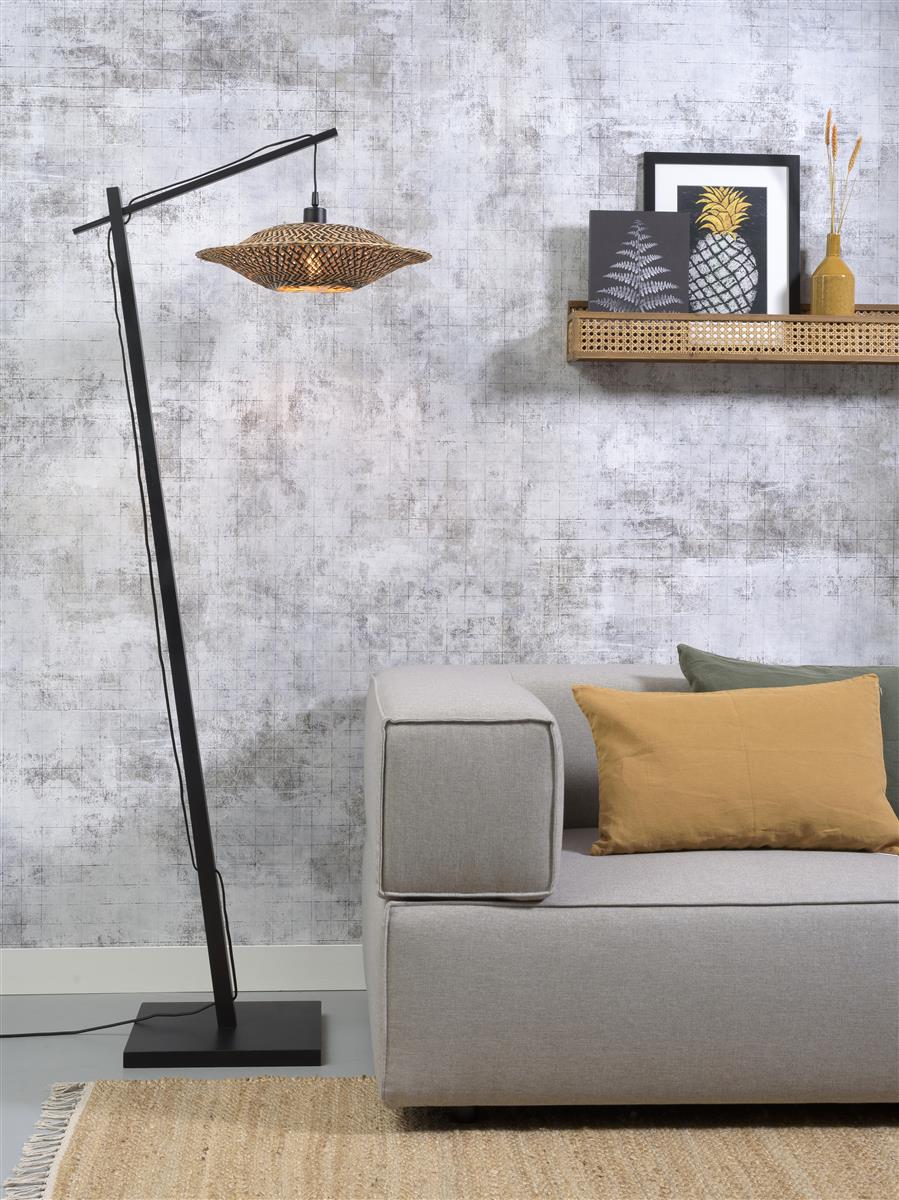 Good&Mojo Stehlampe BALI schwarz | 44x44x176cm