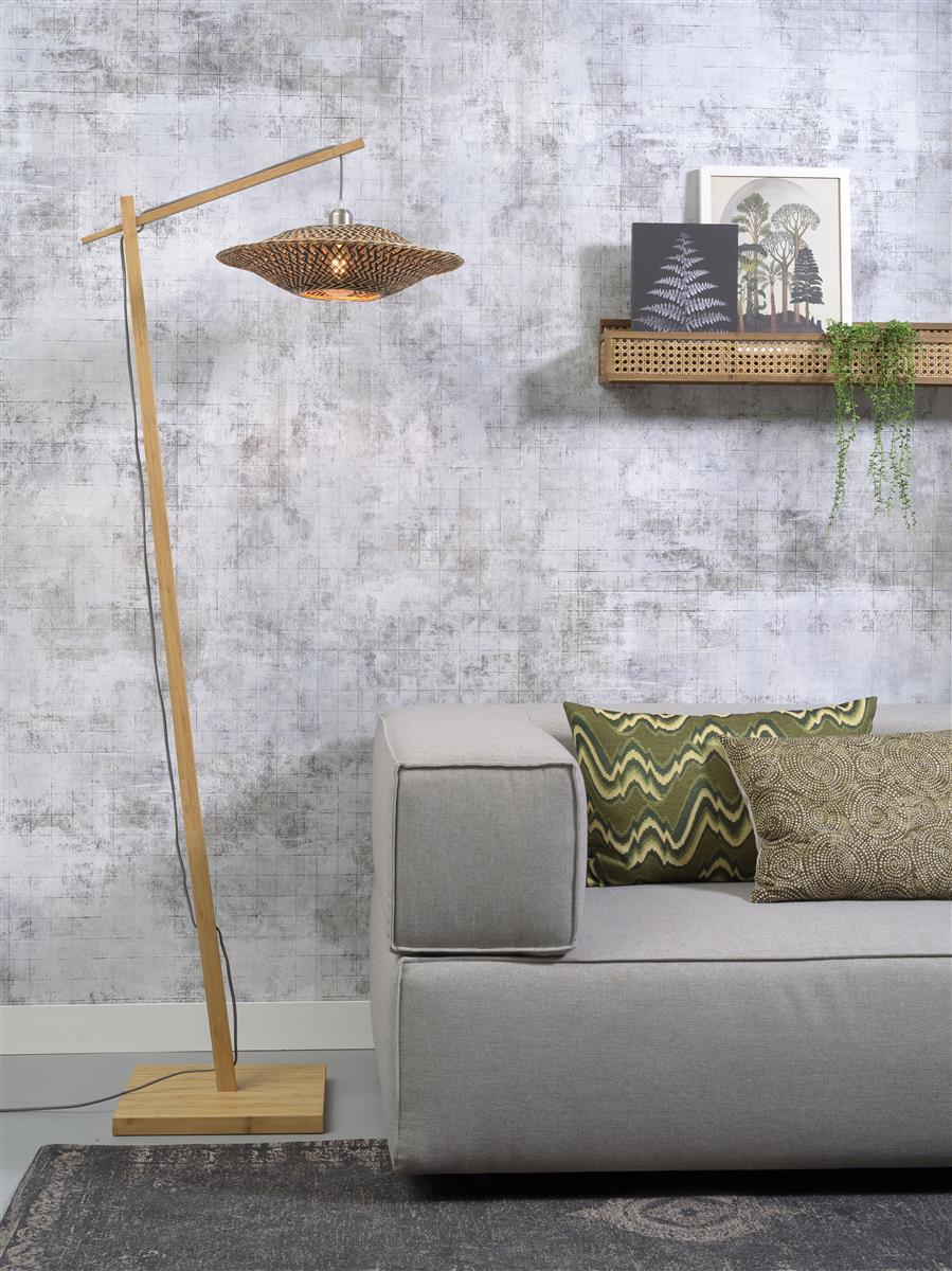 Good&Mojo Stehlampe BALI schwarz | 44x44x176cm