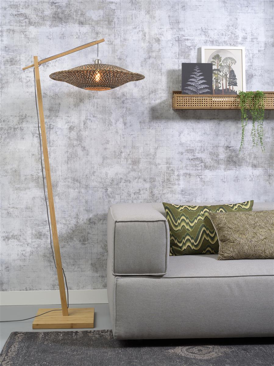 Good&Mojo Stehlampe BALI schwarz | 80x60x176cm