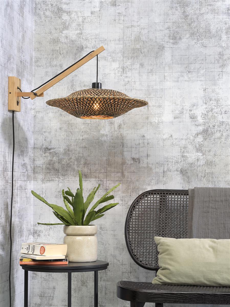 Good&Mojo Wandleuchte BALI schwarz | 55x44x44cm