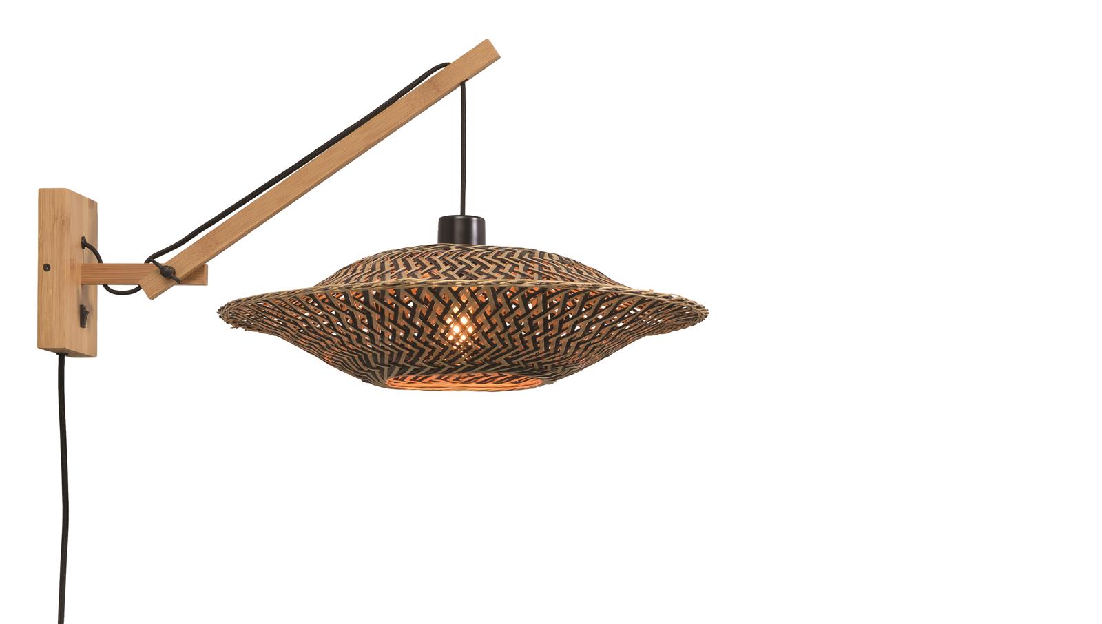 Good&Mojo Wandleuchte BALI schwarz | 55x44x44cm