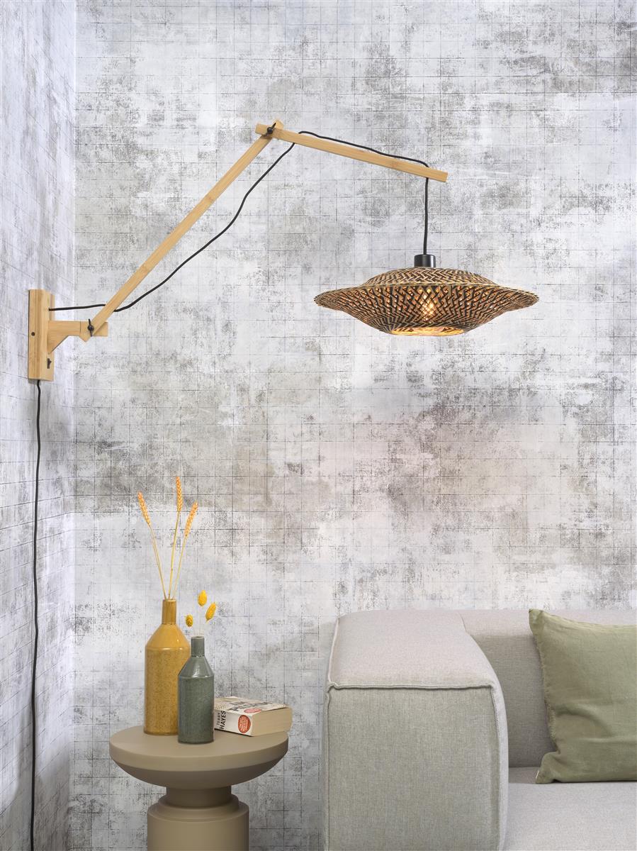 Good&Mojo Wandleuchte BALI schwarz | 105x60x55cm