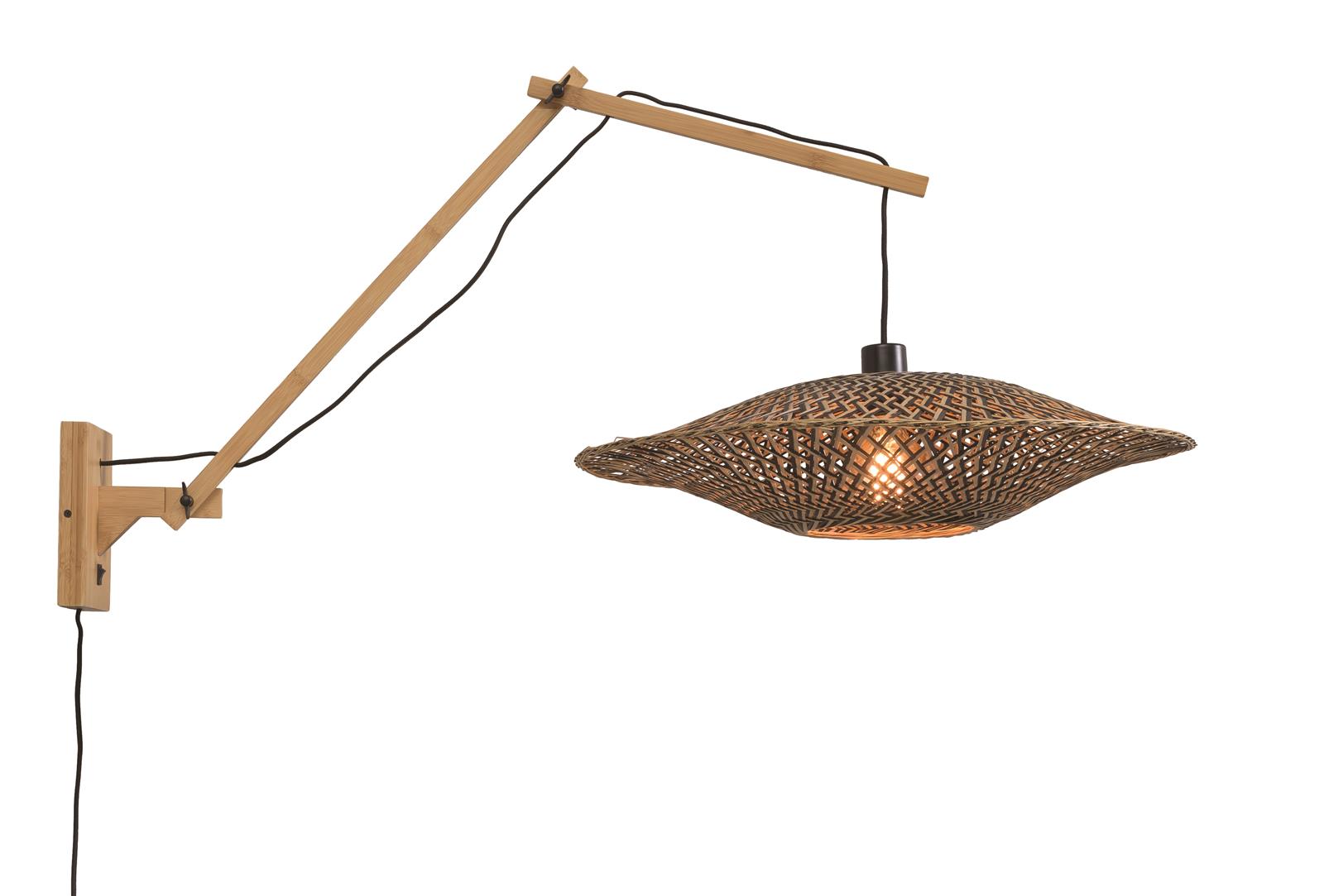 Good&Mojo Wandleuchte BALI schwarz | 105x60x55cm