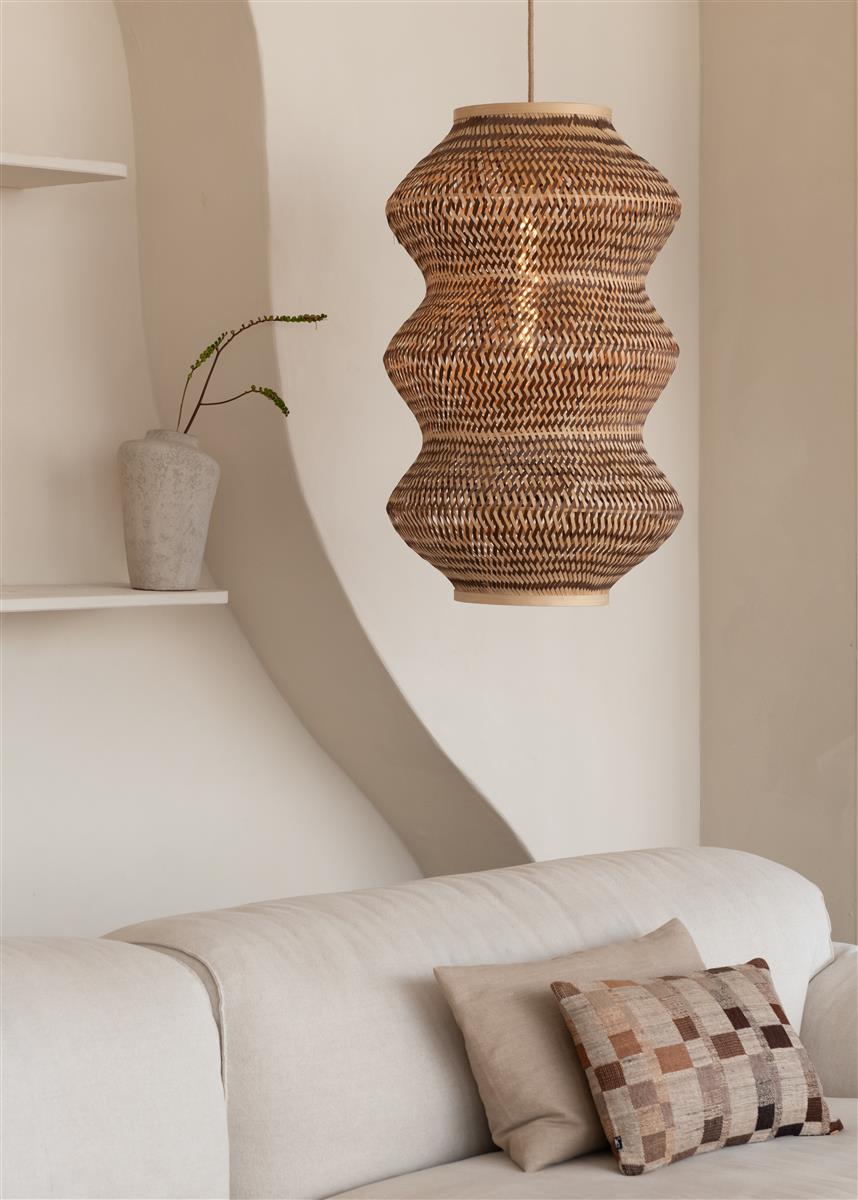 Good&Mojo Hängelampe BARBADOS natur braun | 270x40x69/270cm
