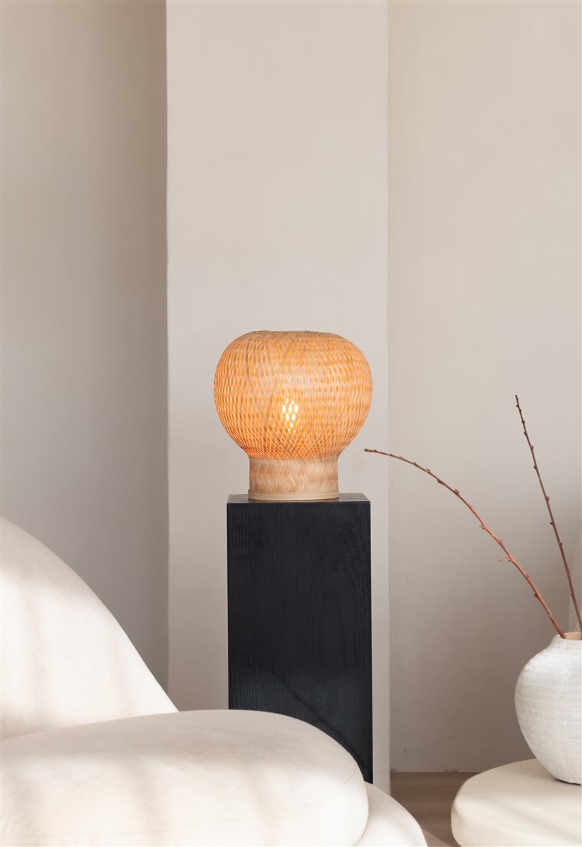 Good&Mojo Tischlampe BARBADOS natur | 27x25x27cm