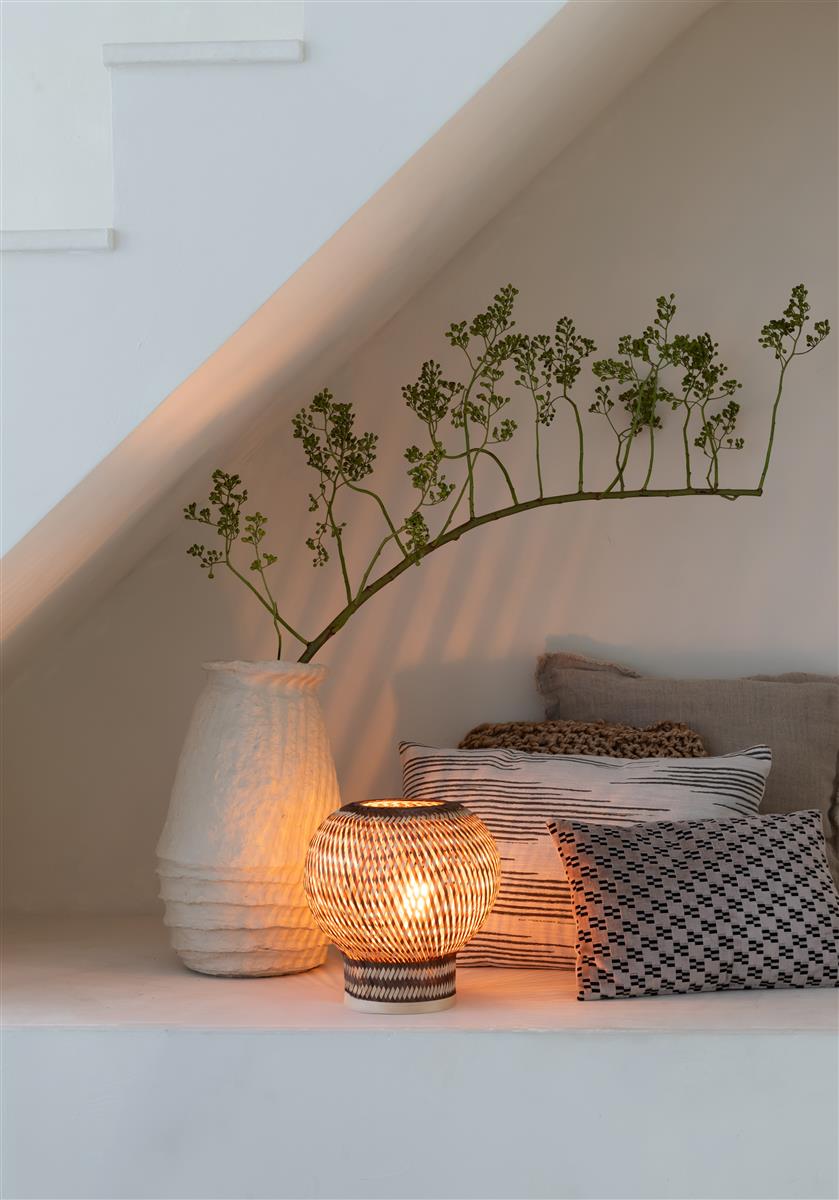 Good&Mojo Tischlampe BARBADOS natur/braun | 27x25x27cm