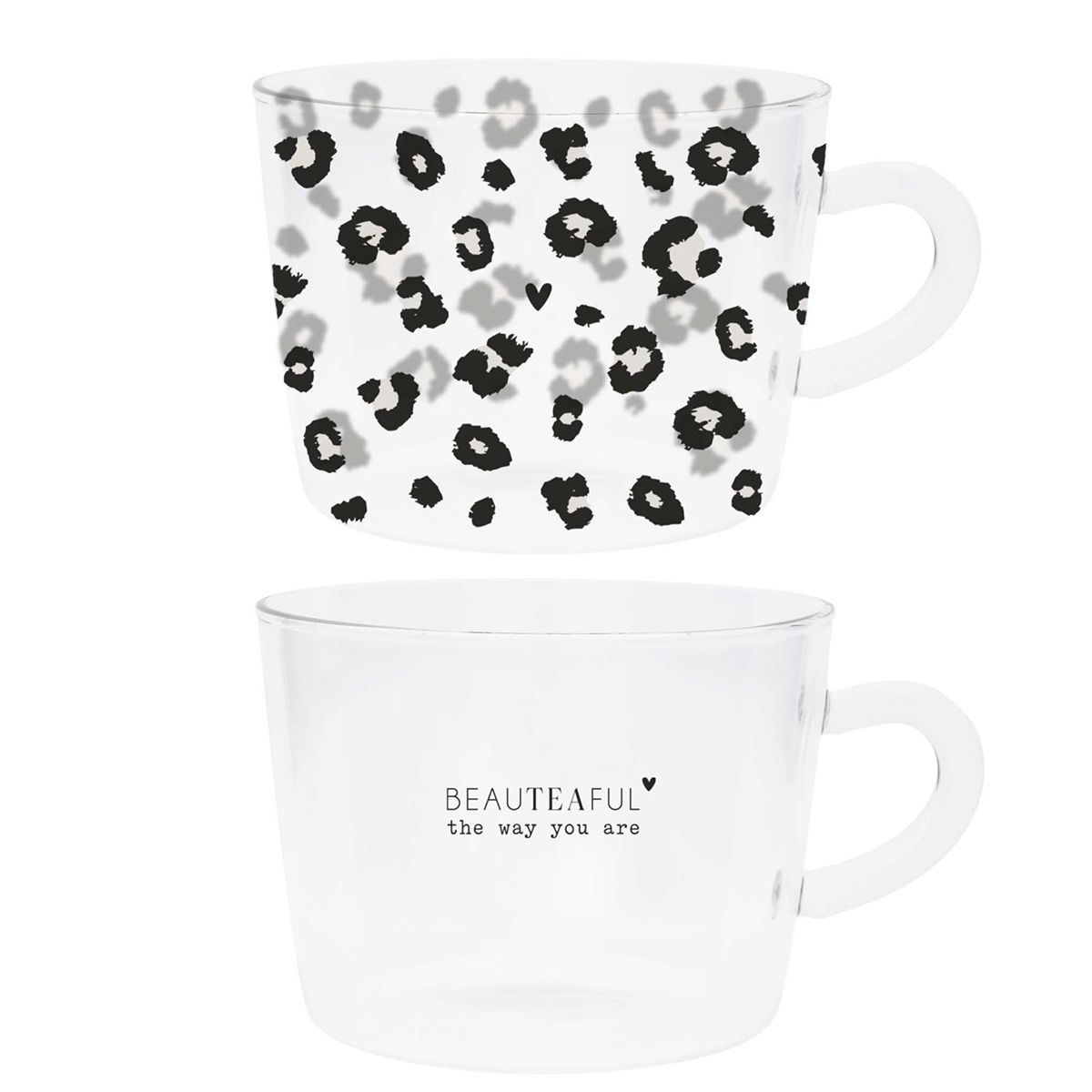 Bastion Collections Teetasse BEAUTIFUL& LEOPARD 2er Set |10x7cm - Sir Henrys