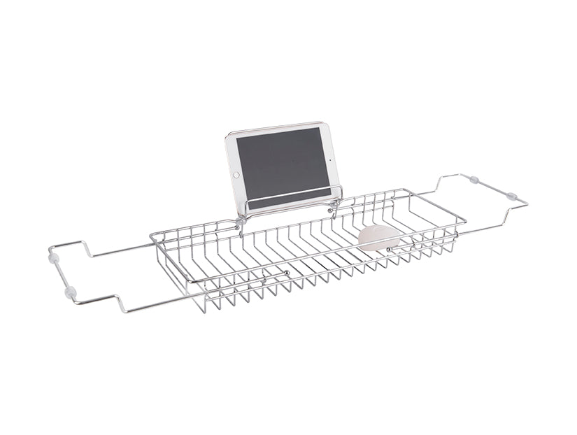 Present time Badewannenablage CADDY chrom | 61-86x18cm