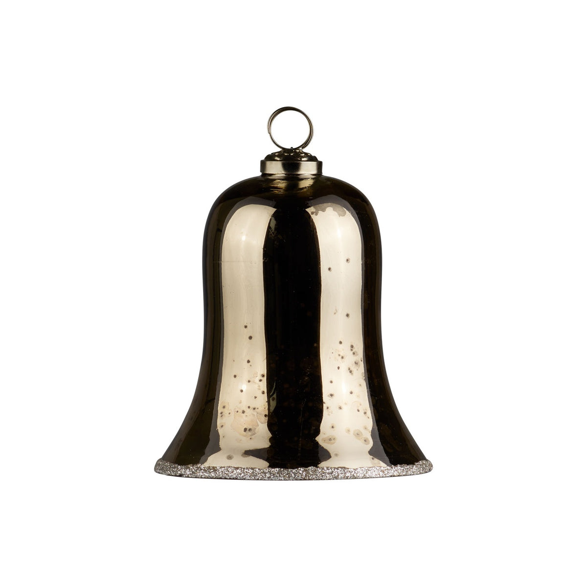 Tine K Home Weihnachtsglocke GLASS CARAMEL M beige | Ø12x20cm