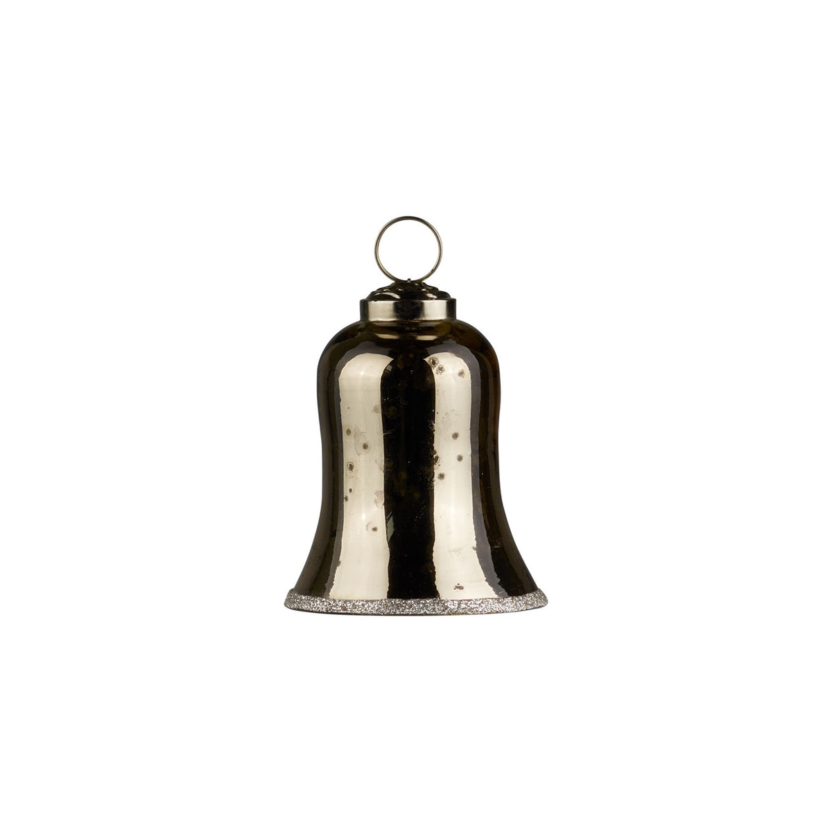 Tine K Home Weihnachtsglocke GLASS CARAMEL S beige | Ø7,5x20cm