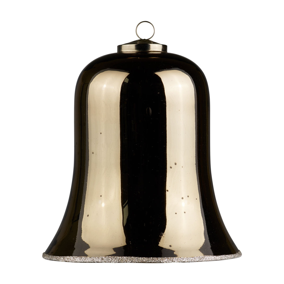 Tine K Home Weihnachtsglocke GLASS CARAMEL XL beige | Ø20x20cm