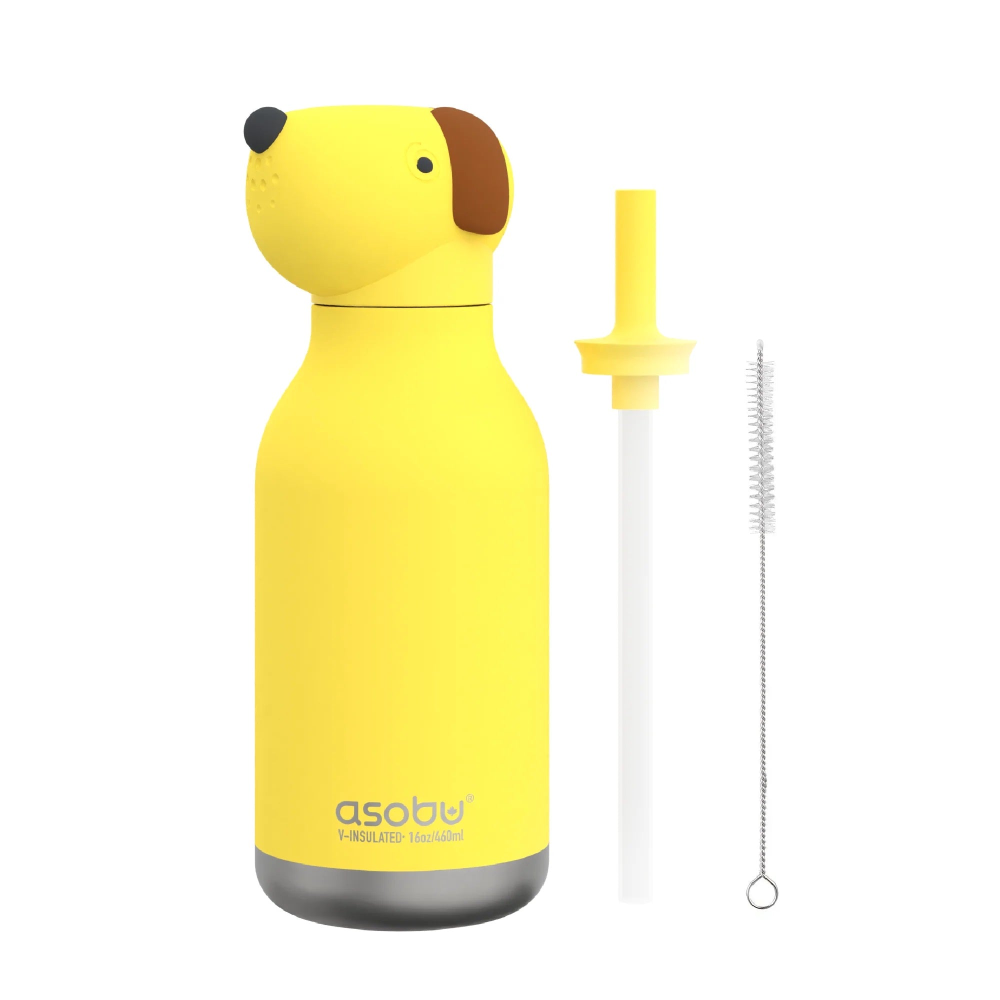 Asobu® Kindertrinkflasche BESTIE mit Strohhalm 460ml - HUND