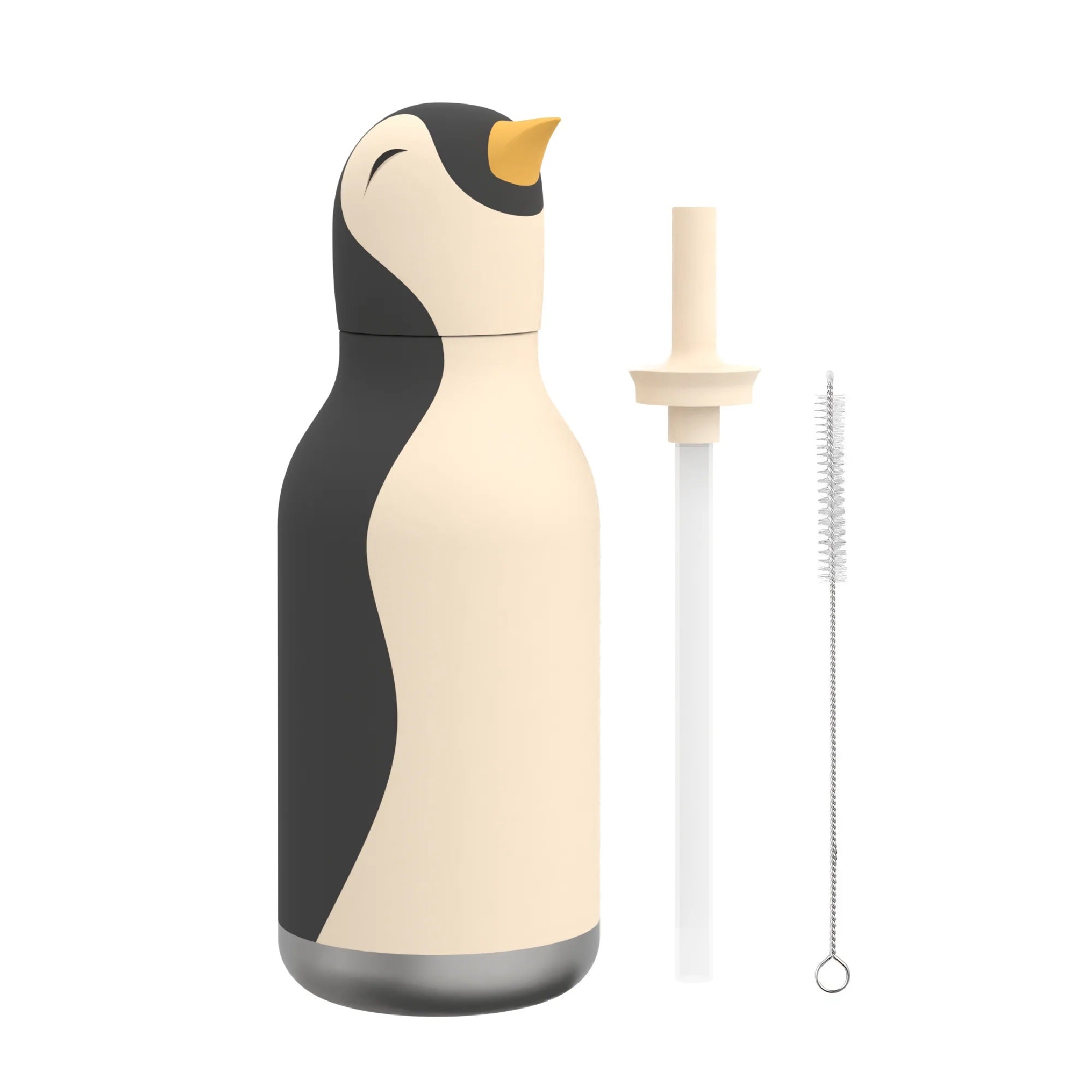 Asobu® Kindertrinkflasche BESTIE mit Strohhalm 460ml - PINGUIN