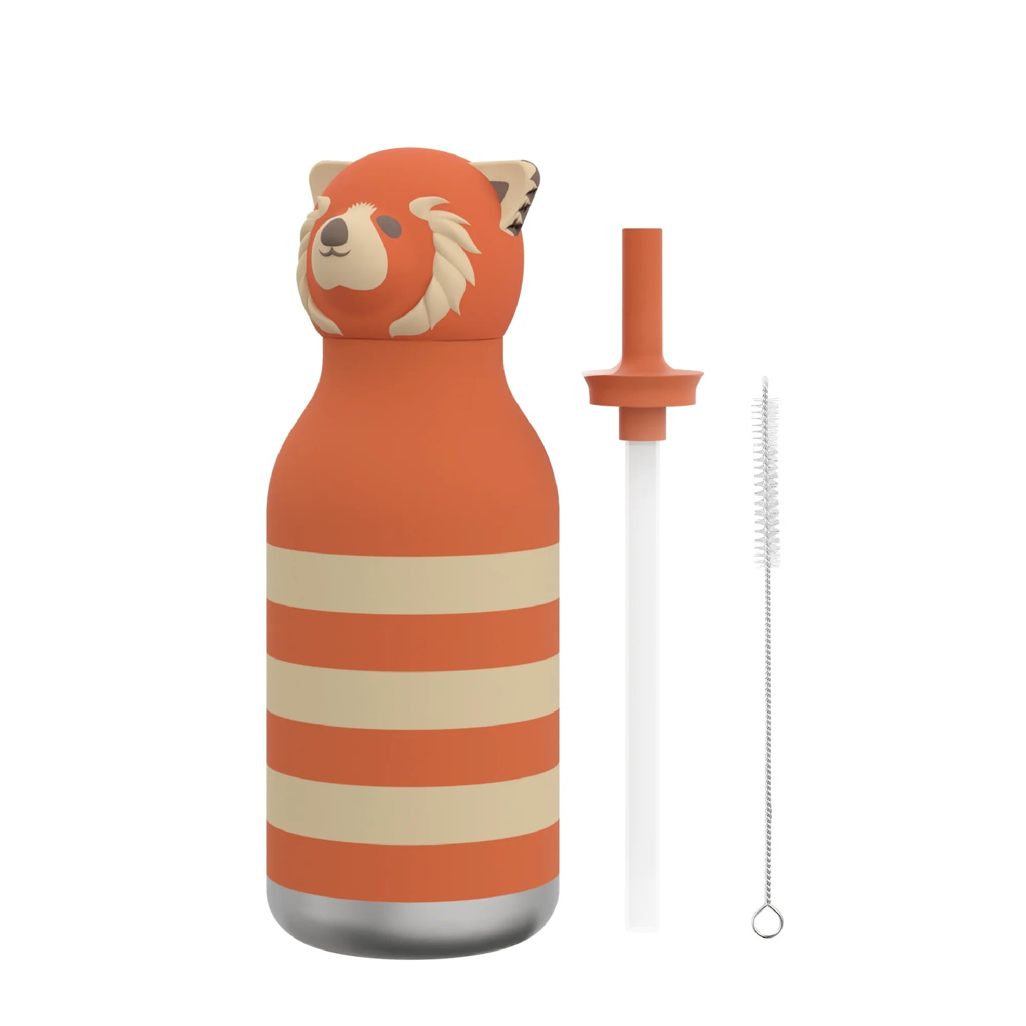 Asobu® Kindertrinkflasche BESTIE mit Strohhalm 460ml - ROTER PANDA