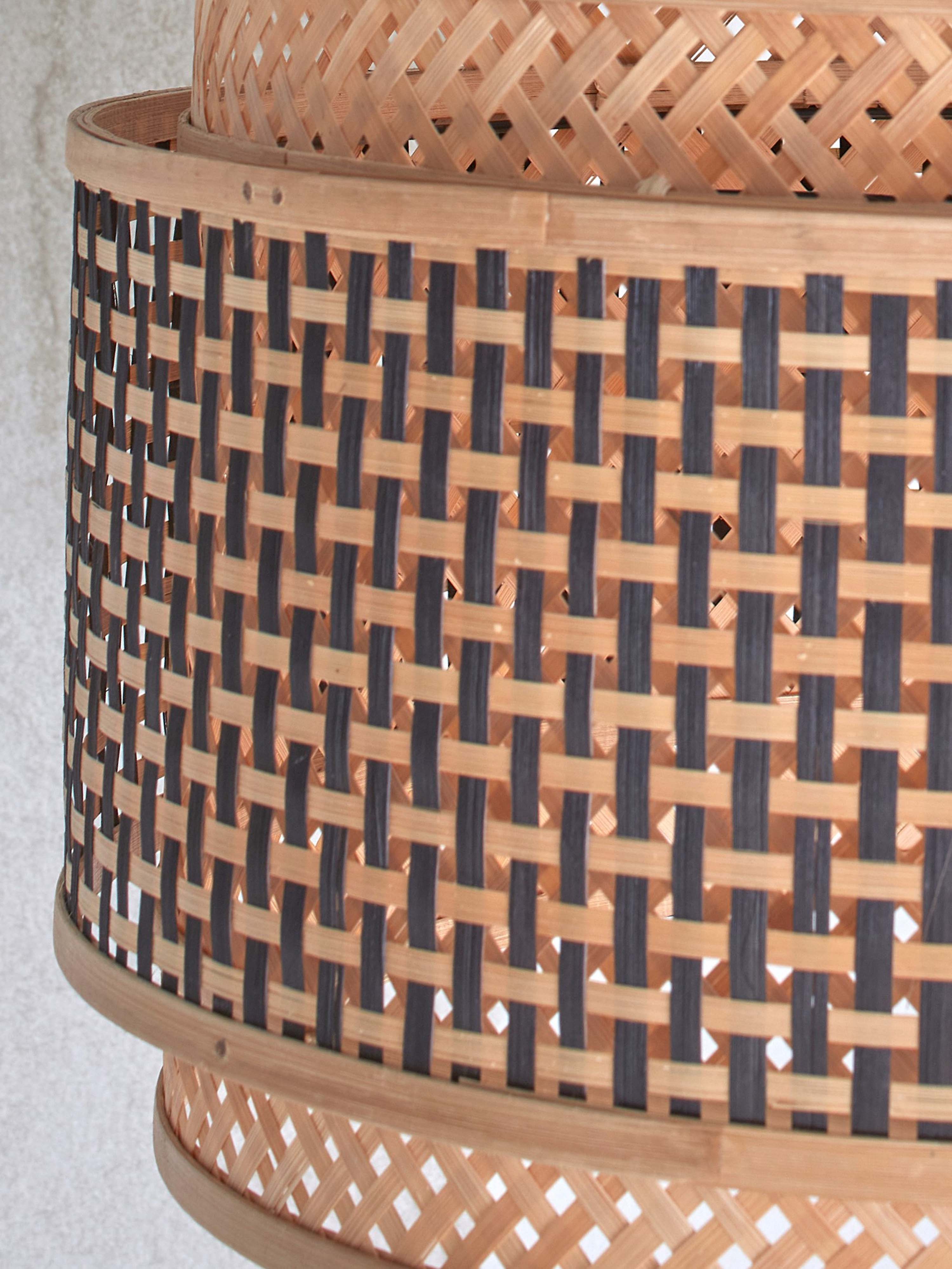 Good&Mojo Deckenlampe BHUTAN natur schwarz | 40x40x25cm