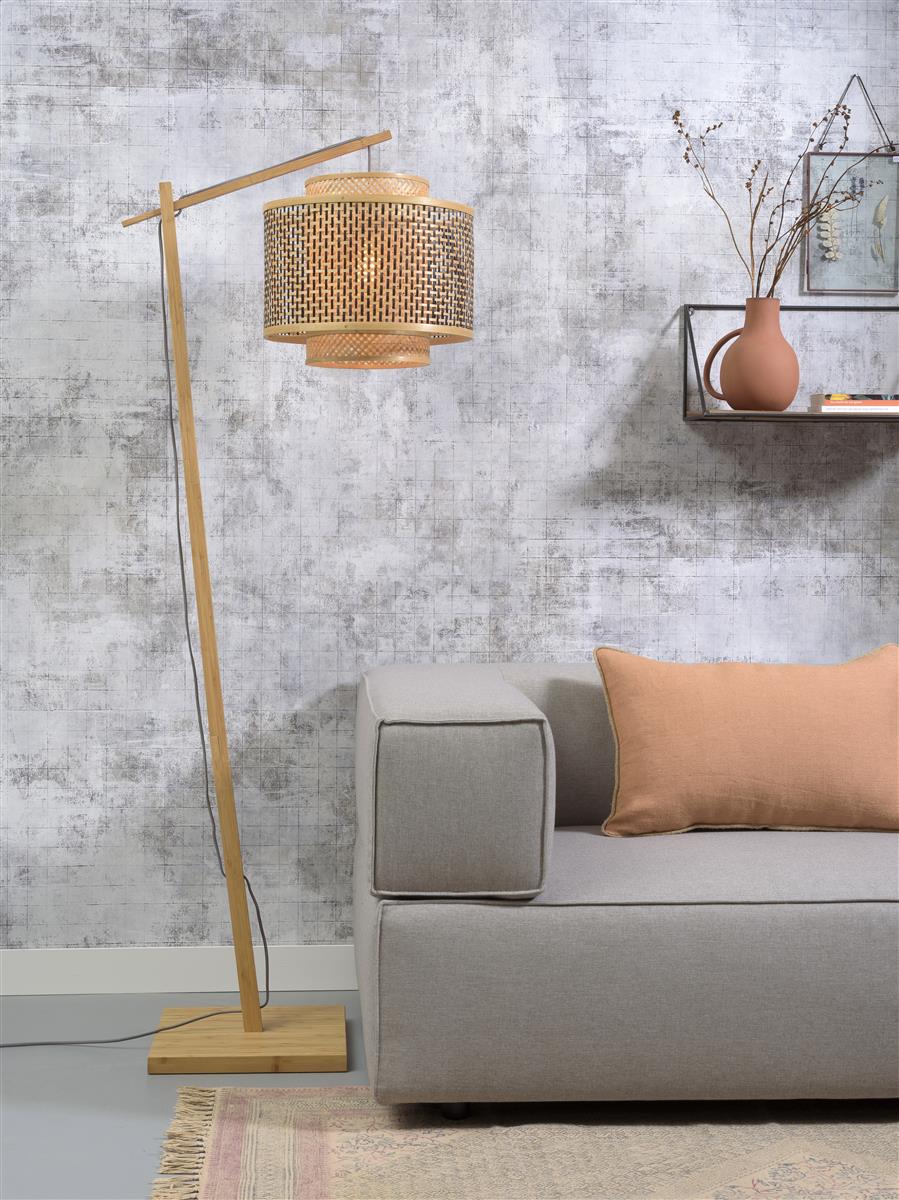 Good&Mojo Stehlampe BHUTAN schwarz | 68x40x176cm