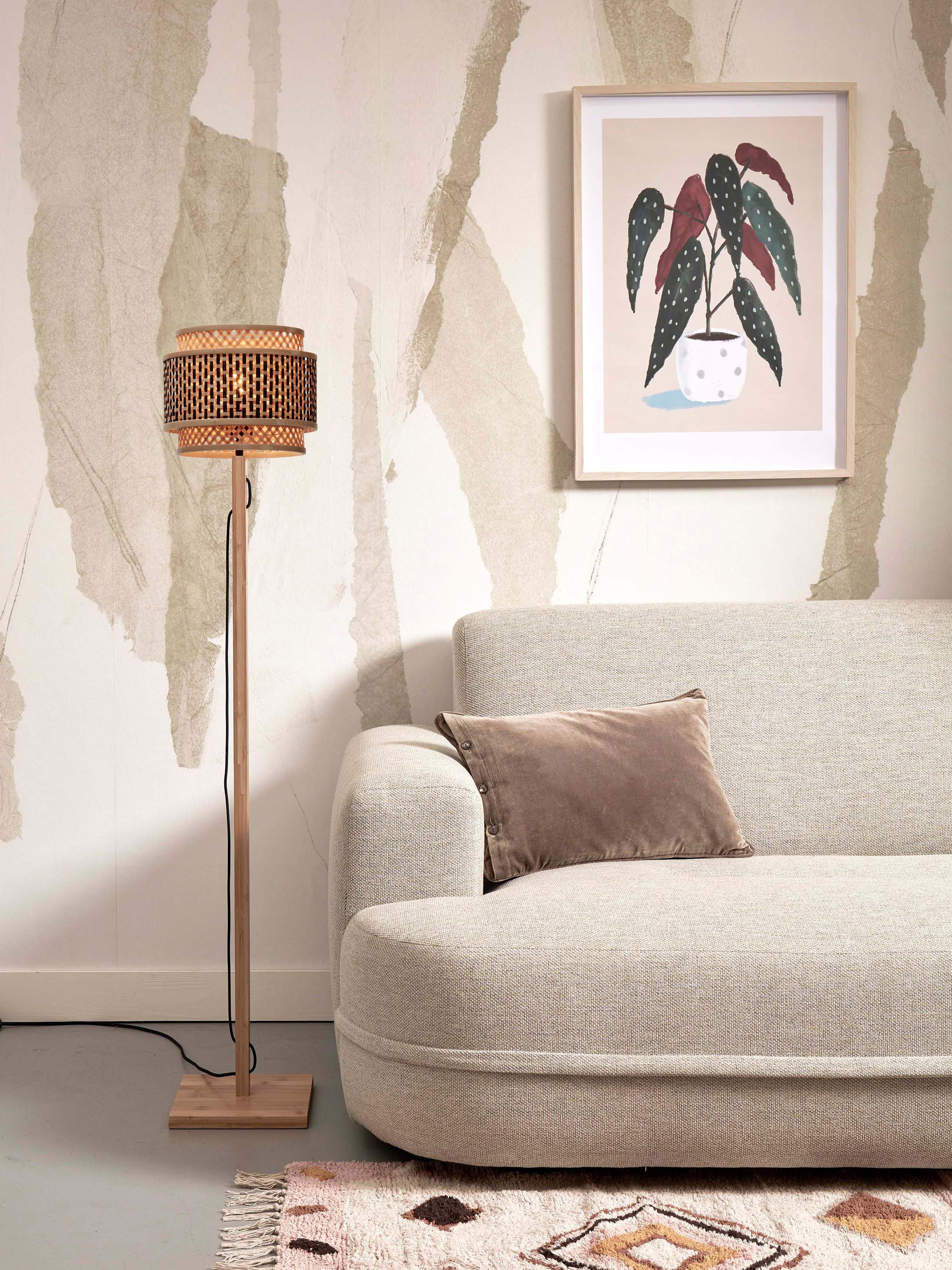 Good&Mojo Stehlampe BHUTAN braun | 25x25x130cm