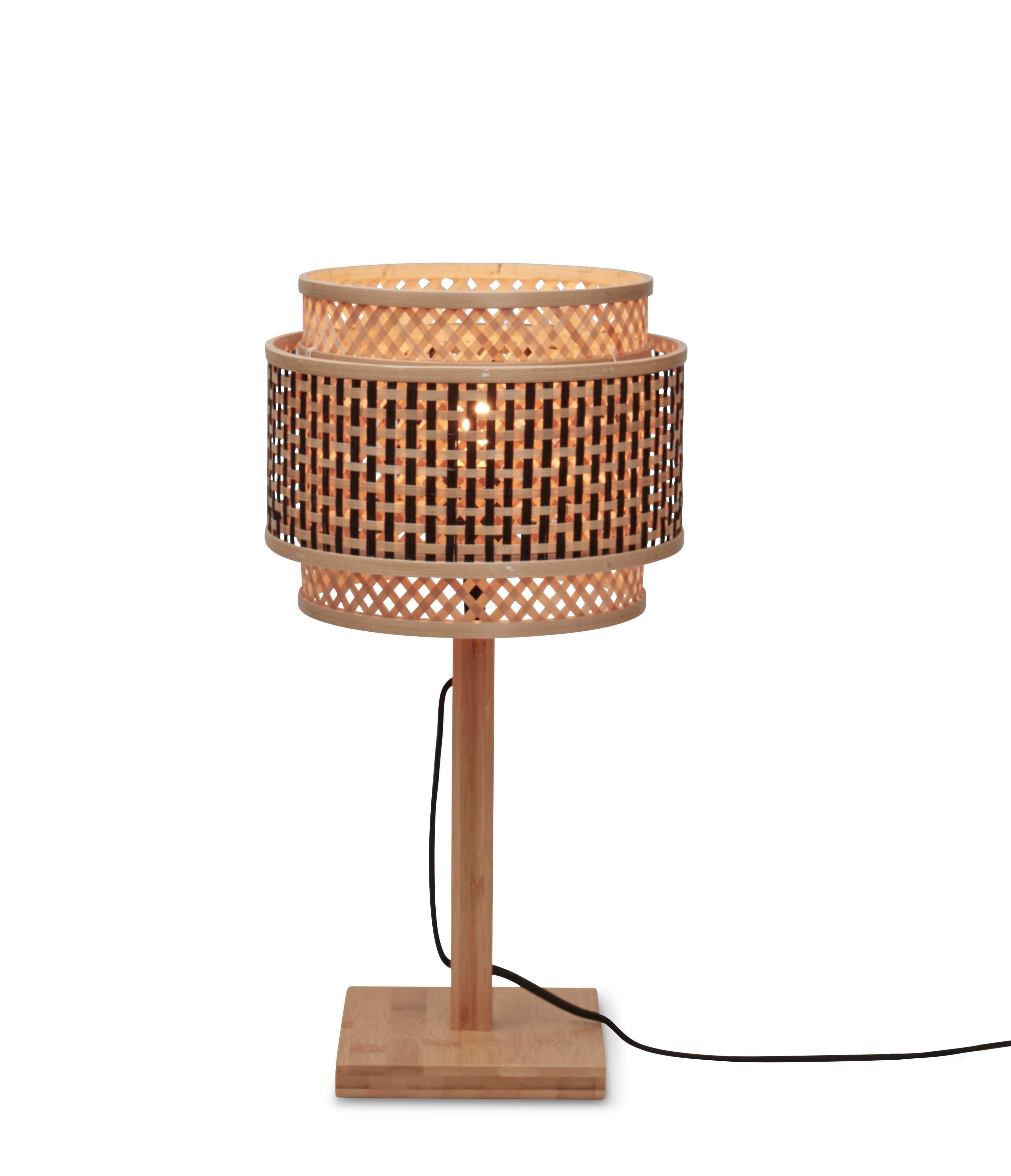Good&Mojo Tischlampe BHUTAN braun | 22x22x40cm