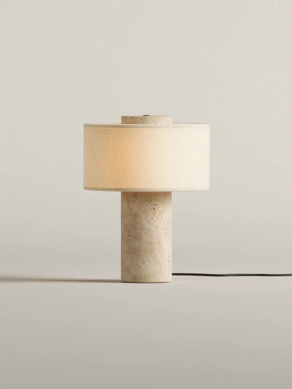 Blossholm Tischleuchte AURIE LARGE Travertine | Ø 26x35cm