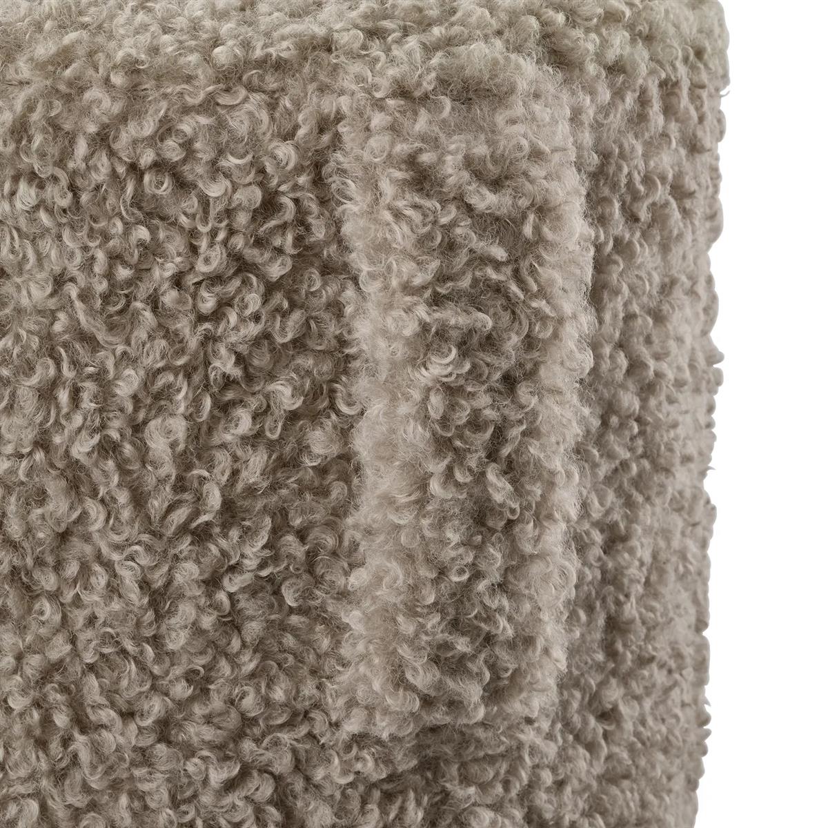 Blomus Hocker TEDDY fungi hellbraun | Ø 35x40 cm - Sir Henrys