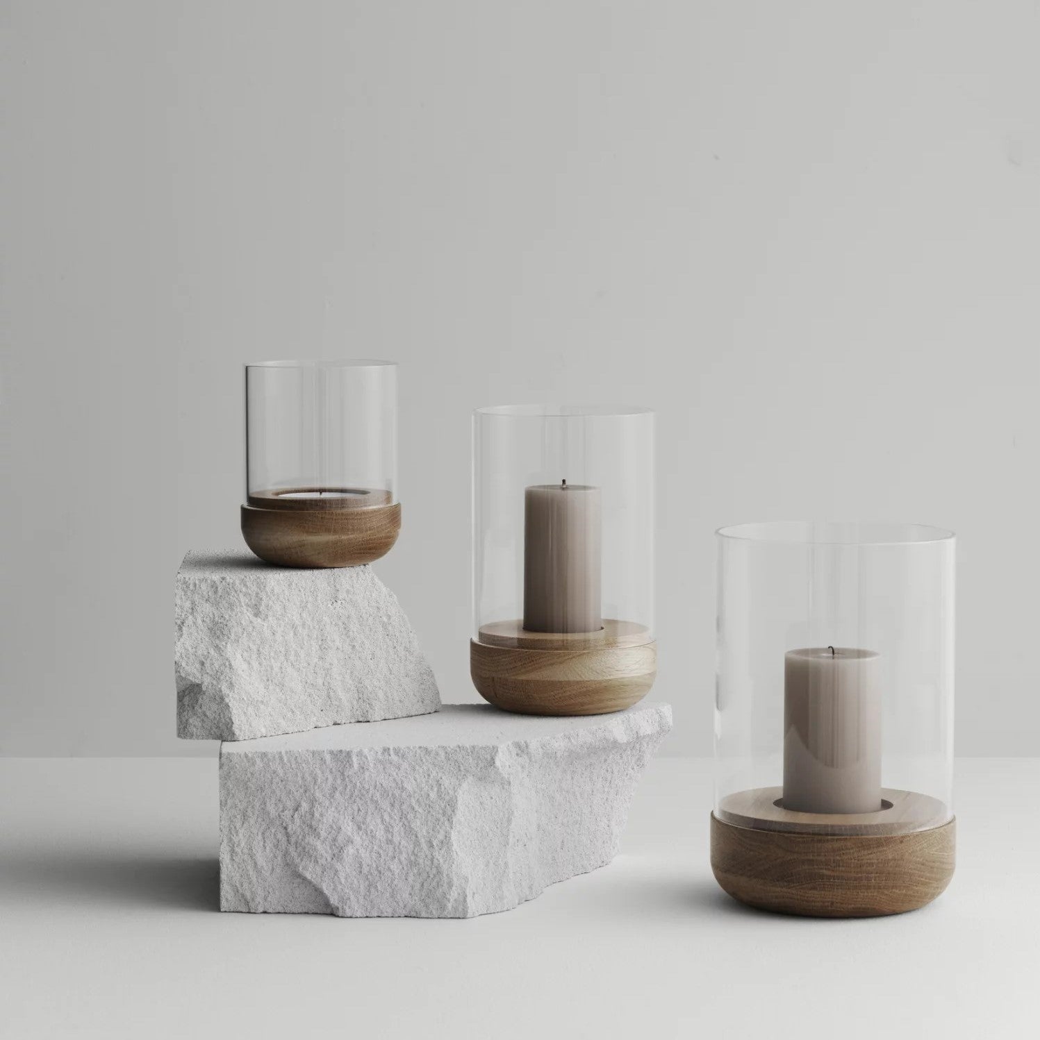 Blomus Windlicht LANTO L oak natur | Ø15x22,5cm - Sir Henrys