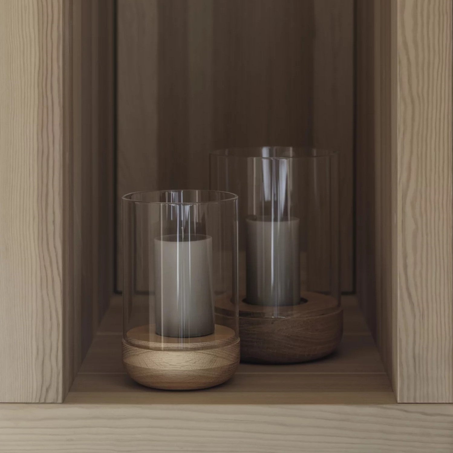 Blomus Windlicht LANTO L oak natur | Ø15x22,5cm - Sir Henrys