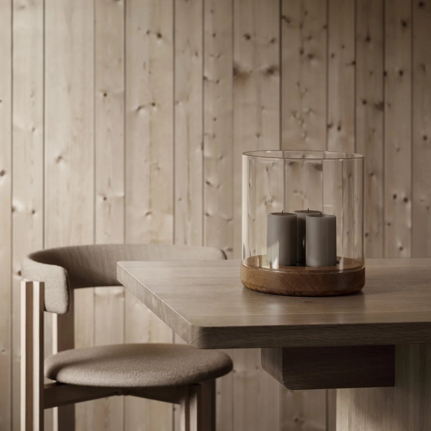 Blomus Windlicht LANTO XL oak natur | Ø26,5x25cm - Sir Henrys