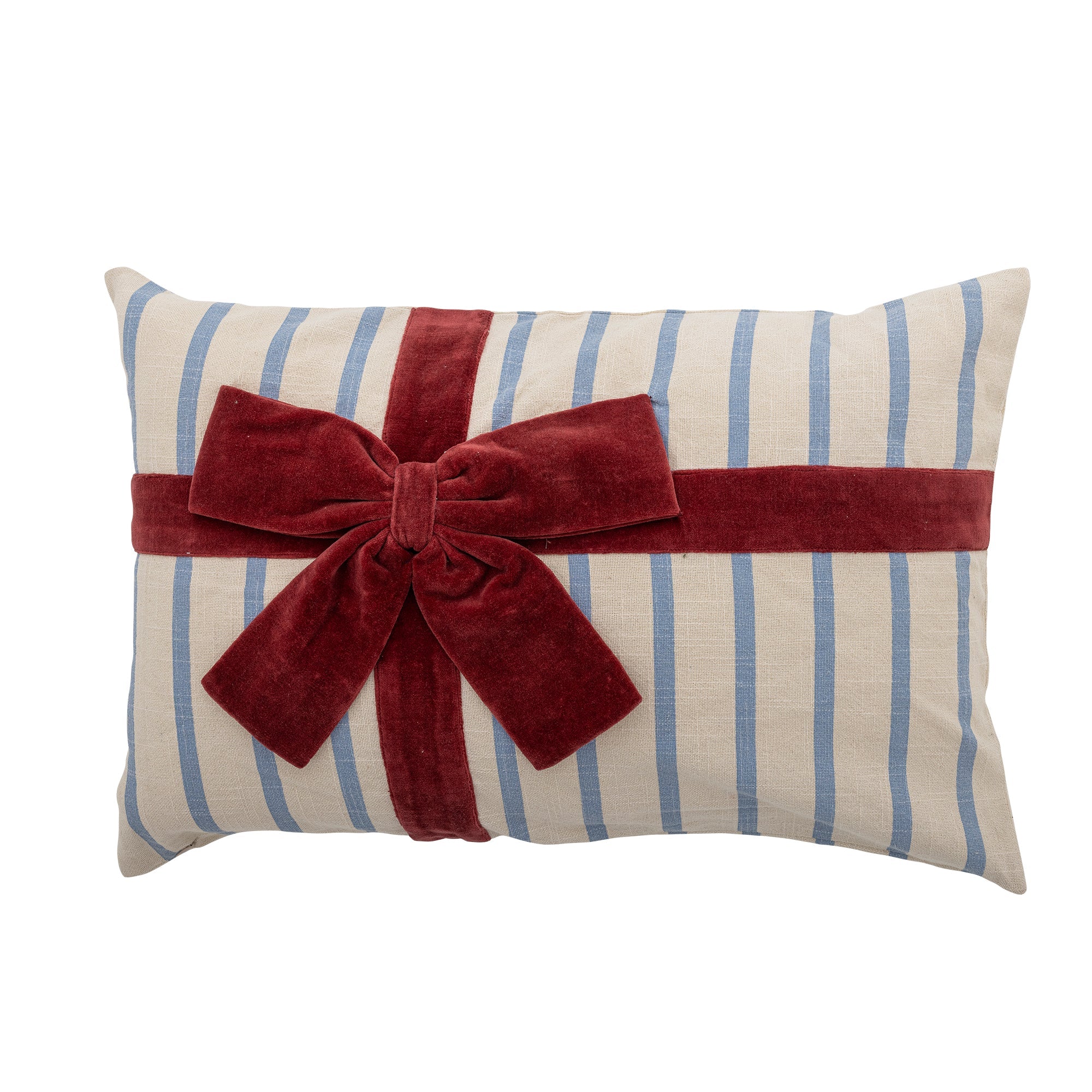 Bloomingville Kissen BOWIE blau gestreift | 60x40cm - Sir Henrys