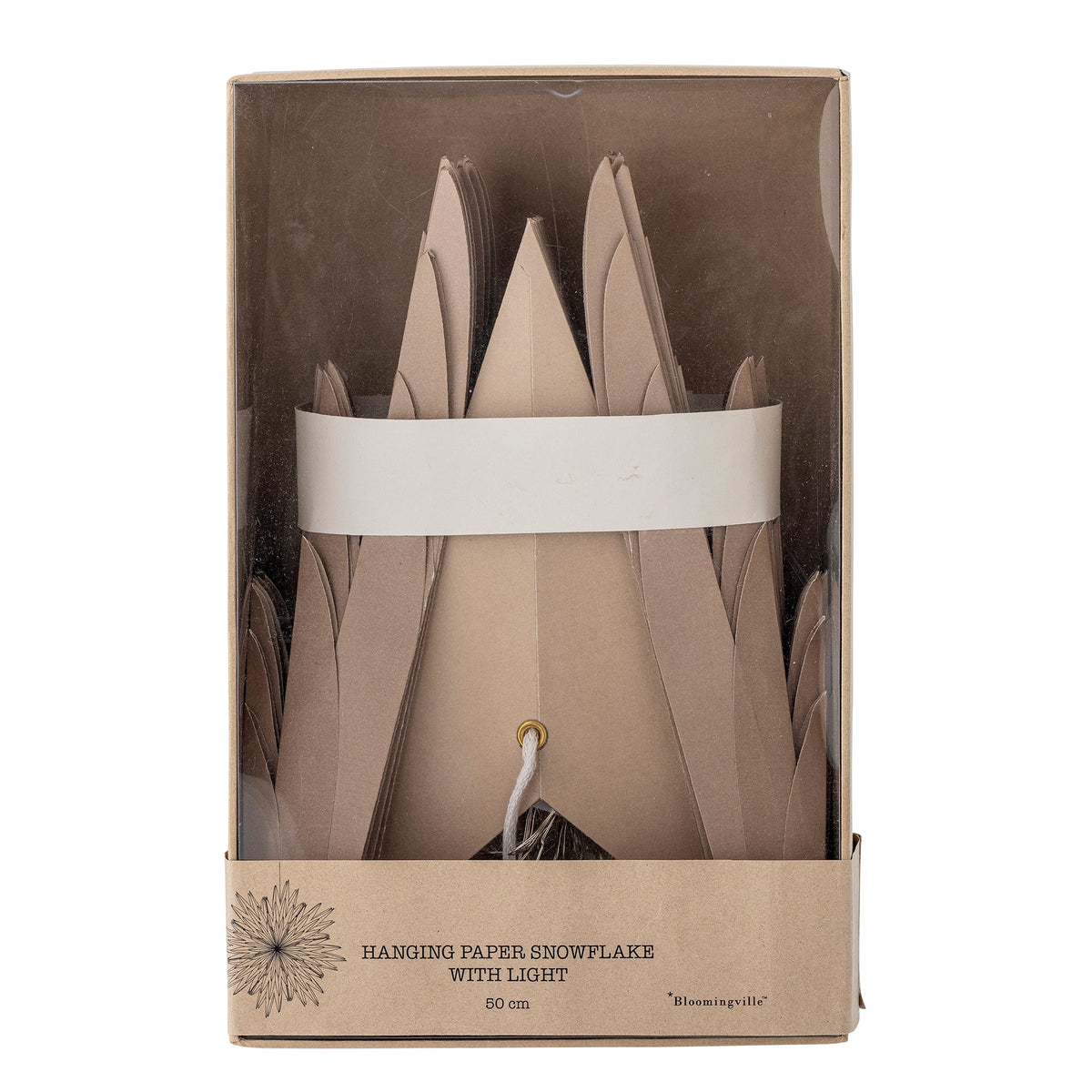Bloomingville Stern ELIJAS mit Licht braun | Ø50x15cm - Sir Henrys