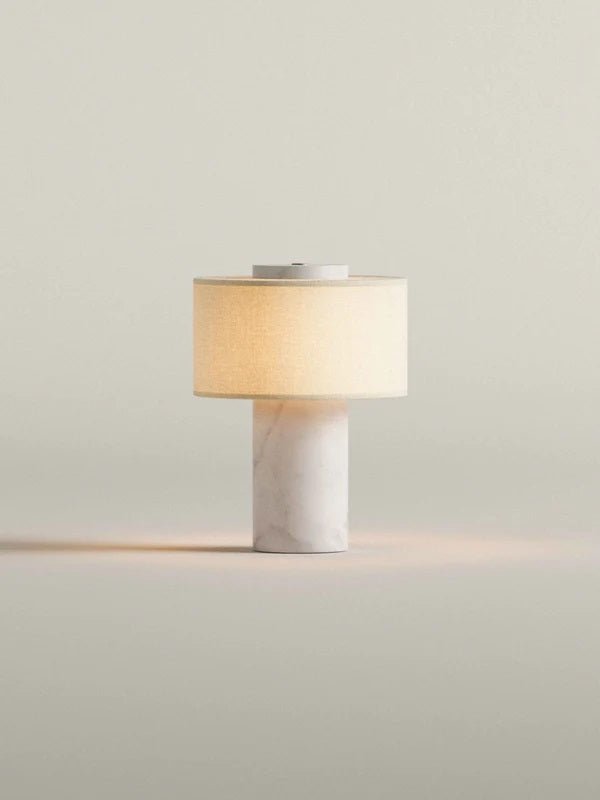 Blossholm Tischleuchte AURIE white Marble portable | Ø 18x24cm - Sir Henrys